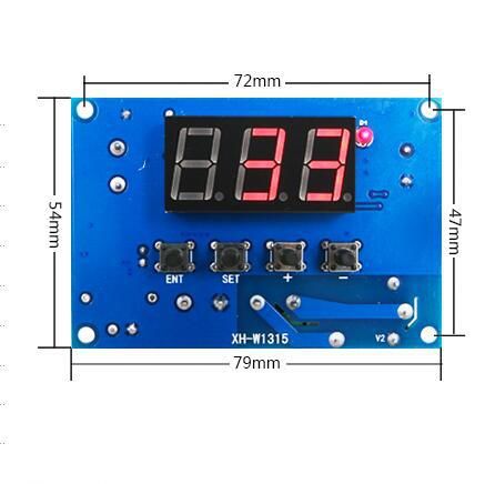 Контроллер температуры цифровой 12В термопара тип K